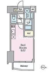 東京メトロ日比谷線 三ノ輪駅 徒歩8分の賃貸マンション 2階ワンルームの間取り