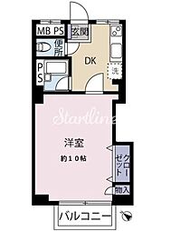 東京メトロ副都心線 北参道駅 徒歩5分の賃貸マンション 4階1DKの間取り