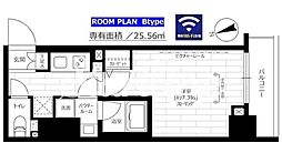東京メトロ日比谷線 八丁堀駅 徒歩4分の賃貸マンション 5階1Kの間取り