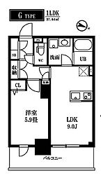JR総武本線 新日本橋駅 徒歩4分の賃貸マンション 11階1LDKの間取り