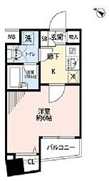 東京メトロ半蔵門線 水天宮前駅 徒歩3分の賃貸マンション 2階1Kの間取り