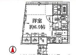 東京メトロ日比谷線 入谷駅 徒歩6分の賃貸マンション 3階ワンルームの間取り