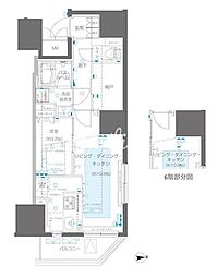 東京メトロ丸ノ内線 四谷三丁目駅 徒歩6分の賃貸マンション 10階1LDKの間取り