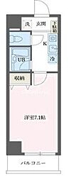 東京メトロ副都心線 西早稲田駅 徒歩5分の賃貸マンション 3階1Kの間取り