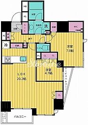 東京メトロ南北線 本駒込駅 徒歩4分の賃貸マンション 14階2LDKの間取り