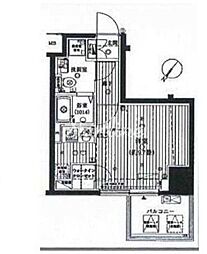 東京メトロ日比谷線 三ノ輪駅 徒歩5分の賃貸マンション 2階1Kの間取り