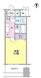 JR山手線 恵比寿駅 徒歩9分の賃貸マンション 7階1Kの間取り