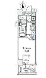 JR京浜東北・根岸線 大森駅 徒歩6分の賃貸マンション 2階1Kの間取り