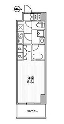 東武伊勢崎線 浅草駅 徒歩14分の賃貸マンション 4階1Kの間取り