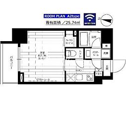 都営新宿線 大島駅 徒歩2分の賃貸マンション 9階1Kの間取り