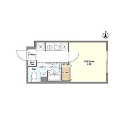 JR埼京線 恵比寿駅 徒歩12分の賃貸マンション 3階1Kの間取り