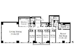 都営大江戸線 牛込神楽坂駅 徒歩6分の賃貸マンション 2階5LDKの間取り