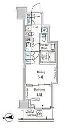 東京メトロ半蔵門線 半蔵門駅 徒歩6分の賃貸マンション 5階1DKの間取り