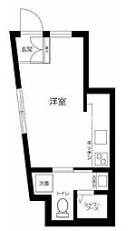 東京メトロ千代田線 乃木坂駅 徒歩9分の賃貸アパート 1階ワンルームの間取り