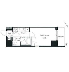 東京メトロ銀座線 末広町駅 徒歩2分の賃貸マンション 12階1Kの間取り