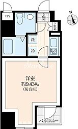 東京メトロ日比谷線 八丁堀駅 徒歩6分の賃貸マンション 6階1Kの間取り