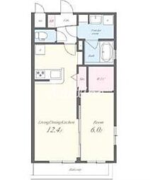 JR山手線 鶯谷駅 徒歩11分の賃貸アパート 3階1LDKの間取り