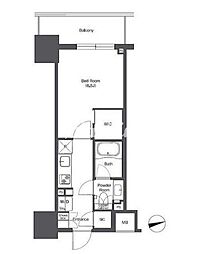 東京メトロ東西線 南砂町駅 徒歩14分の賃貸マンション 4階1Kの間取り