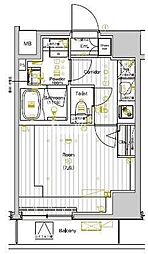 都営大江戸線 両国駅 徒歩12分の賃貸マンション 5階1Kの間取り