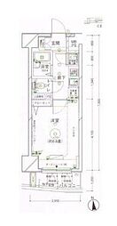 東京メトロ千代田線 湯島駅 徒歩1分の賃貸マンション 10階1Kの間取り