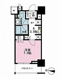都営大江戸線 春日駅 徒歩4分の賃貸マンション 3階1Kの間取り