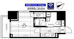 東京メトロ南北線 六本木一丁目駅 徒歩3分の賃貸マンション 15階1Kの間取り