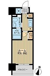 都営大江戸線 門前仲町駅 徒歩8分の賃貸マンション 7階1Kの間取り