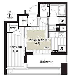 東京メトロ銀座線 末広町駅 徒歩1分の賃貸マンション 4階1DKの間取り
