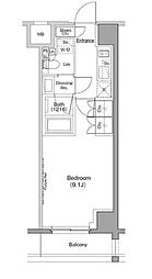 JR山手線 恵比寿駅 徒歩9分の賃貸マンション 3階1Kの間取り