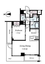 京急空港線 糀谷駅 徒歩8分の賃貸マンション 2階1LDKの間取り