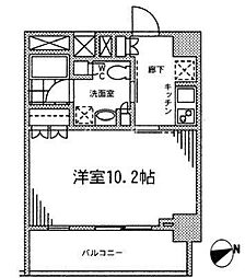 東京メトロ東西線 門前仲町駅 徒歩5分の賃貸マンション 9階1Kの間取り