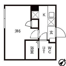 JR山手線 渋谷駅 徒歩13分の賃貸マンション 3階1Kの間取り