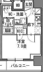 エスレジデンス新御徒町イースト 3階1Kの間取り