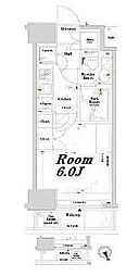東京メトロ副都心線 北参道駅 徒歩5分の賃貸マンション 5階1Kの間取り