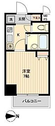 JR総武線 亀戸駅 徒歩4分の賃貸マンション 12階1Kの間取り