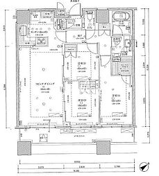 JR山手線 目黒駅 徒歩2分の賃貸マンション 13階3LDKの間取り