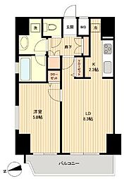 つくばエクスプレス 新御徒町駅 徒歩6分の賃貸マンション 9階1LDKの間取り