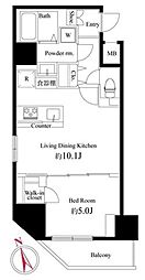 東京メトロ銀座線 田原町駅 徒歩4分の賃貸マンション 3階1LDKの間取り