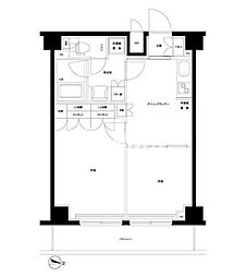 東武亀戸線 東あずま駅 徒歩3分の賃貸マンション 6階2DKの間取り