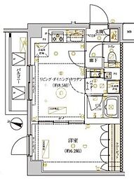 東急目黒線 西小山駅 徒歩10分の賃貸マンション 1階1LDKの間取り