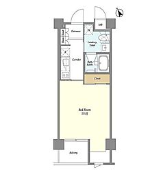 東京メトロ銀座線 表参道駅 徒歩6分の賃貸マンション 3階1Kの間取り