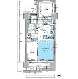 東京メトロ丸ノ内線 新宿御苑前駅 徒歩4分の賃貸マンション 15階2LDKの間取り