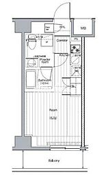 JR横須賀線 西大井駅 徒歩5分の賃貸マンション 7階1Kの間取り