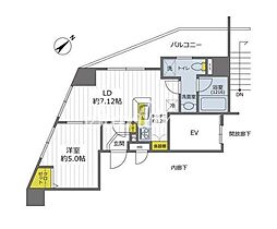 都営浅草線 高輪台駅 徒歩2分の賃貸マンション 3階1LDKの間取り