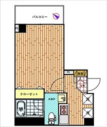 東京メトロ千代田線 根津駅 徒歩2分の賃貸マンション 5階1Kの間取り