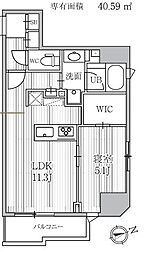都営浅草線 蔵前駅 徒歩3分の賃貸マンション 4階1LDKの間取り