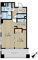 東京メトロ日比谷線 三ノ輪駅 徒歩6分の賃貸マンション 2階1LDKの間取り