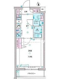 東武亀戸線 東あずま駅 徒歩7分の賃貸マンション 4階1Kの間取り