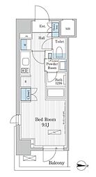 東京メトロ東西線 東陽町駅 徒歩6分の賃貸マンション 3階ワンルームの間取り