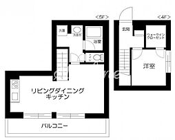 都営三田線 白山駅 徒歩1分の賃貸マンション 4階1LDKの間取り